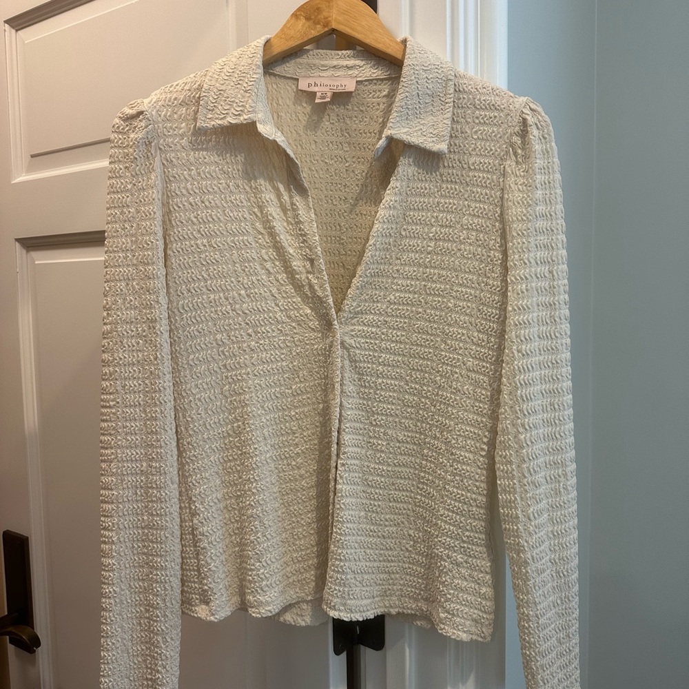 Long Sleeve Textured Top